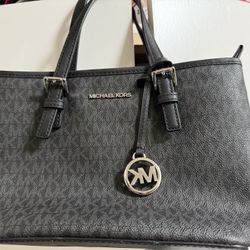 Michael Kors Black Logo Satchel Bag
