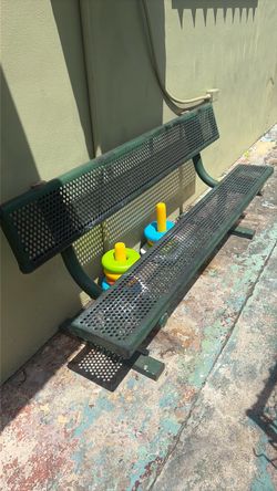 Metal bench  17” high 72” long