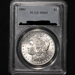 1884 Morgan Silver Dollar PCGS MS63