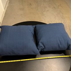 Set Of Blue Outdoor Cushions
