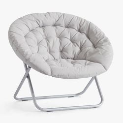 Pottery Barn Teen Canvas Light Gray Hang-A-Round Chair