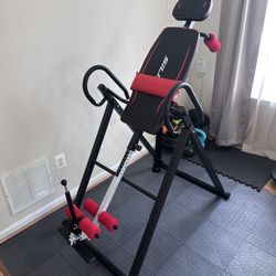 Adjustable Inversion Table for Back Pain Relief - Foldable Home Gym