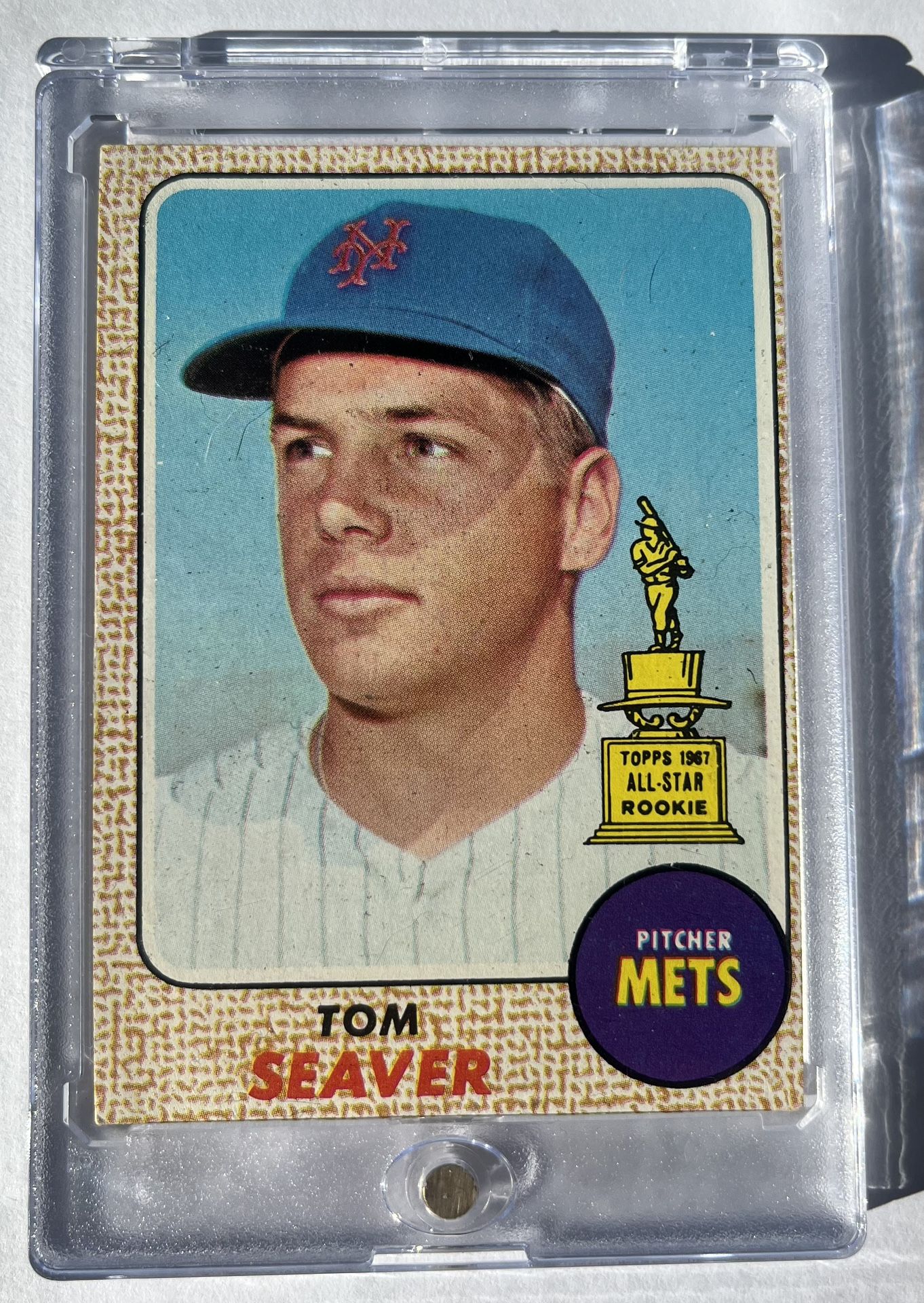1968 Topps Baseball TOM SEAVER All-Star Rookie #45 VG-VGEX RARE!!  METS Tom Seaver Rookie Card Excellent Condition!!