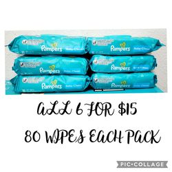 Pampers Wipes 6 For $15  Total Of 480
