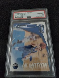 Luka Doncic Rookie Card 2018-19 Panini Threads In Motion #15 PSA 10.