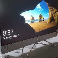 HP 23.8" Touchscreen IPS FHD WLED-Backlit All-in-One Desktop, AMD Ryzen 3 3250U, 8GB RAM, 256GB PCIe SSD Boot + 1TB 7200rpm HDD, DVD-RW, WiFi, HDMI