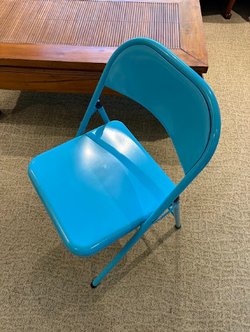 Turquoise folding chairs