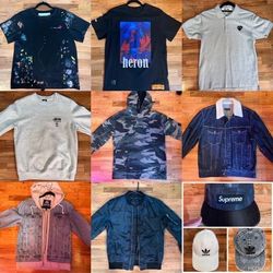 Men Closet Cleanout, HUGE DISCOUNT - Spring Clothing (Crewnecks, Tees, Polo, Hoodies, Hat)