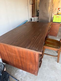 Solid Walnut Desk and Chair