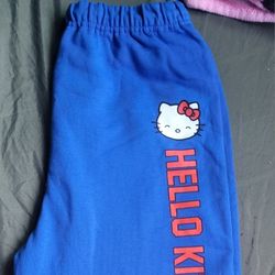 Blue Hello Kitty Sweat Pants/ Joggers