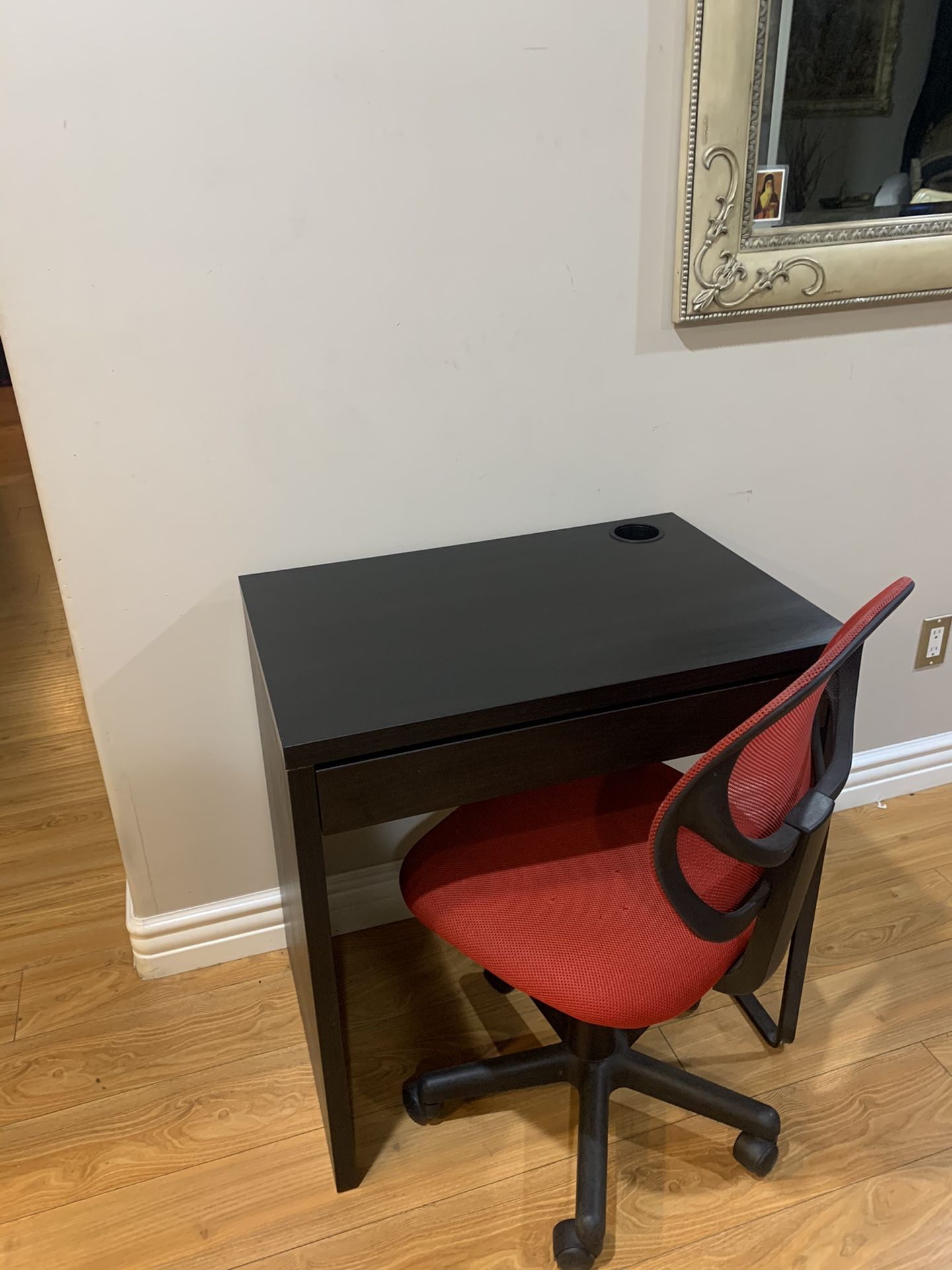 IKEA computer desk with chair