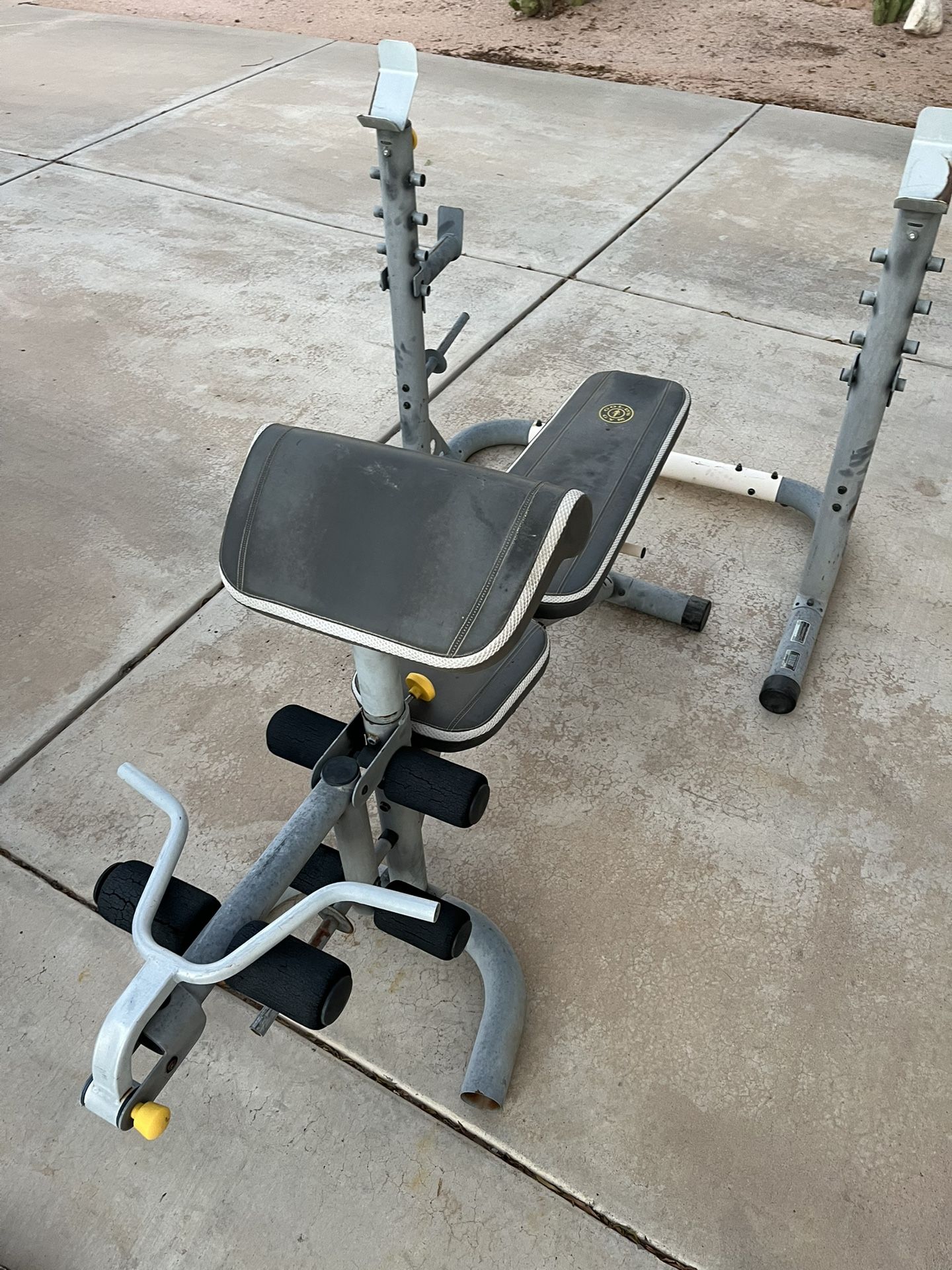 Golds Gym Adjustable Weight Bench And Squat Rack