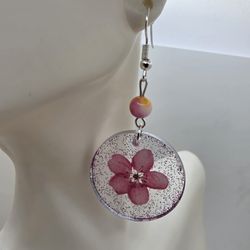 Cherry Blossom Resin Earrings 