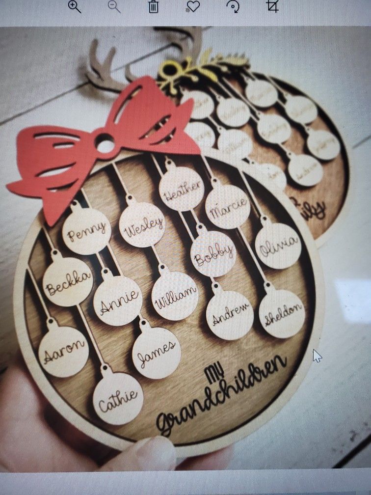 Personalized Family Wood Ornaments