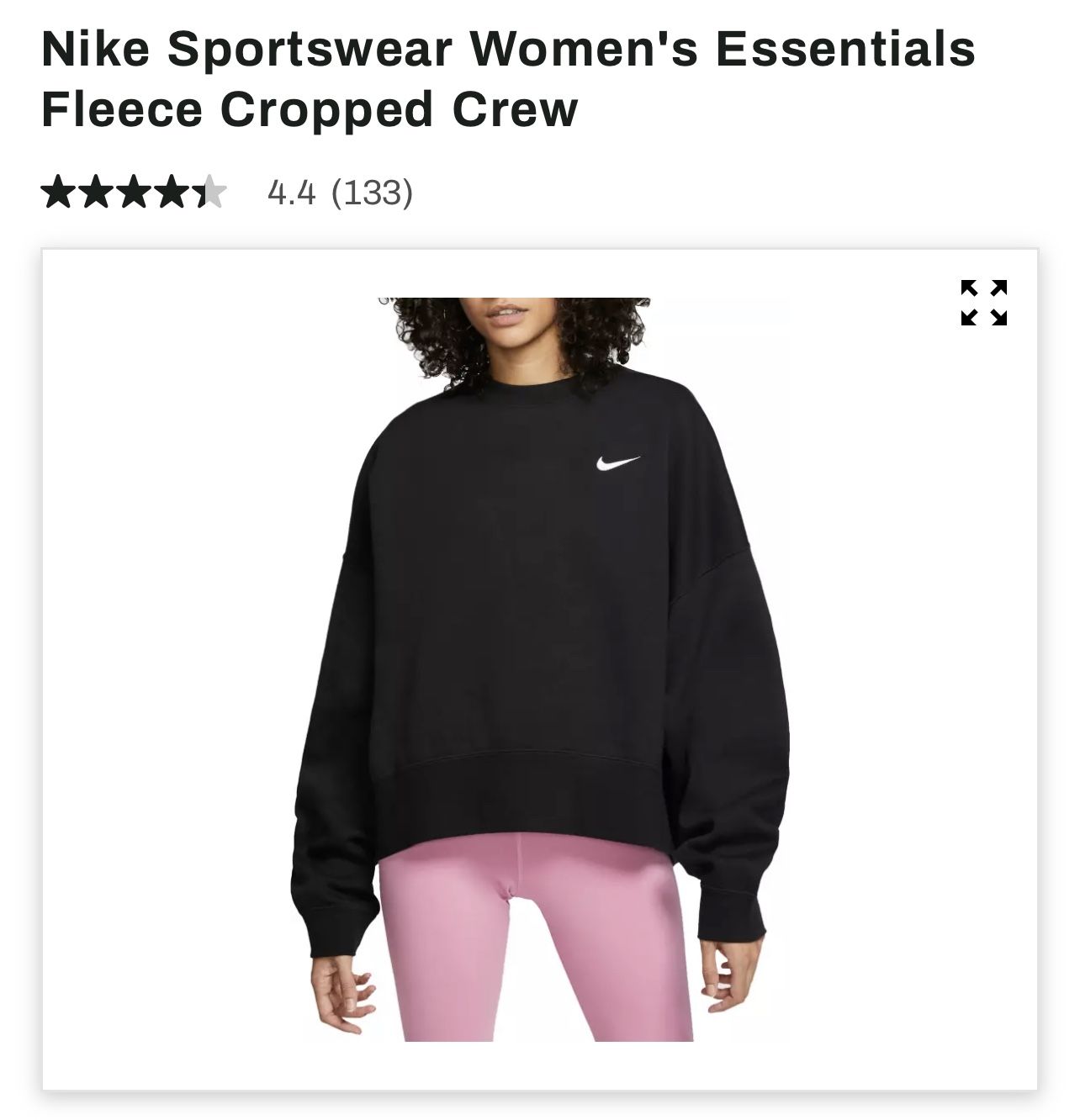 Nike Sportswear Women's Essentials Fleece Cropped Crew