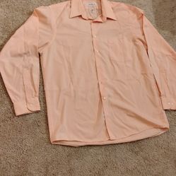 Men's Athletic Fitted Poplin Dress Shirt, (16 1/2, 34/35), Van Heusen, Scallop
