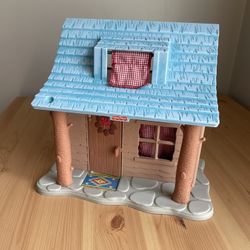 Fisher Price Loving Family Log Cabin Dollhouse Also Fits Little People Calico Critters 