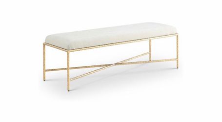 Elegant White Gold Bench