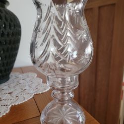 Princess House Crystal Hurricane Candle Lamp