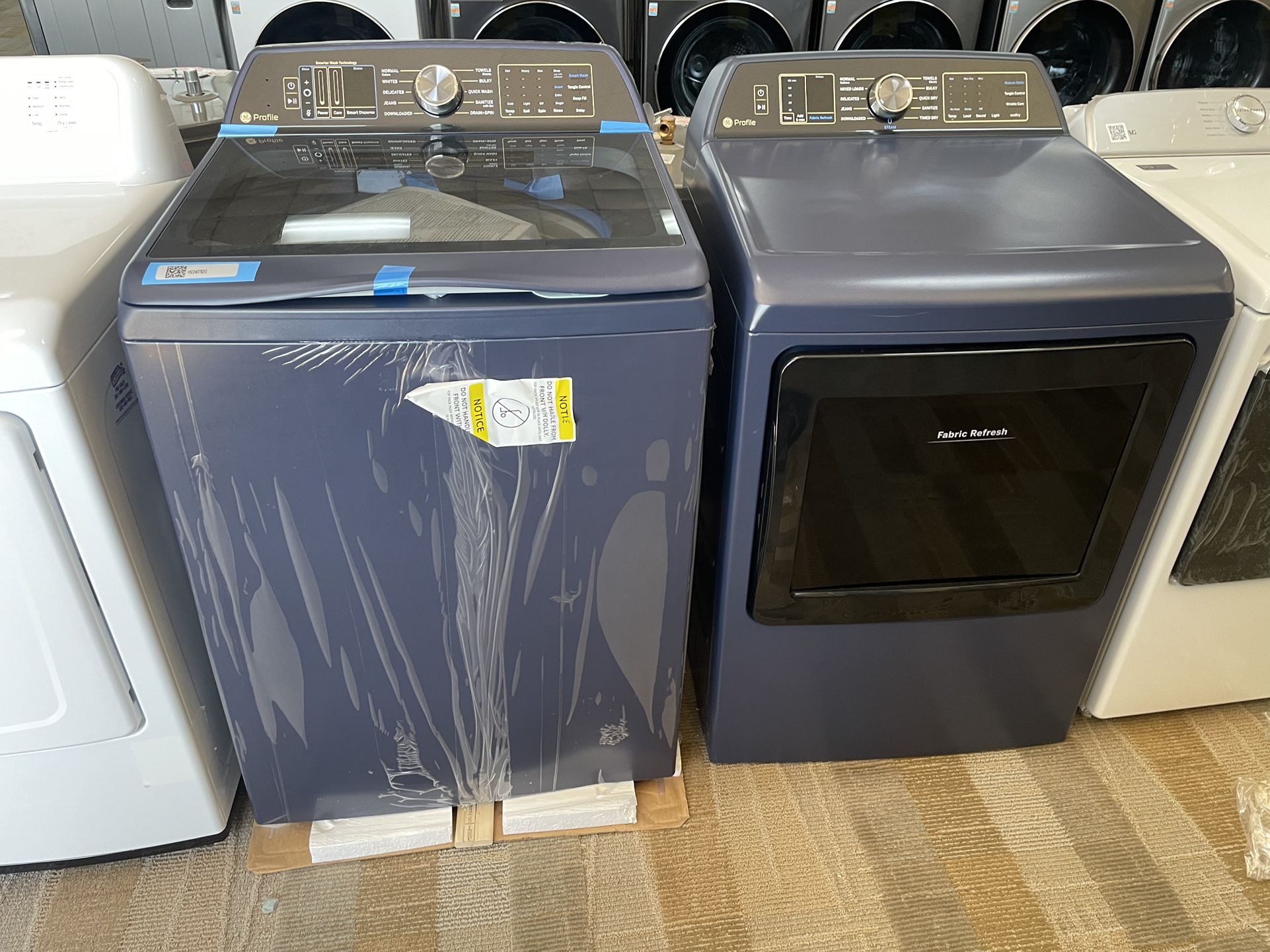 GE Profile Top Load Washer And Dryer 