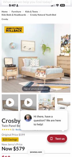 Crosby Twin Panel Bed