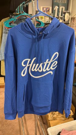 NEW Large Hustle Blue Hoodie