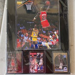 Micheal Jordan  Cards And Plaque 