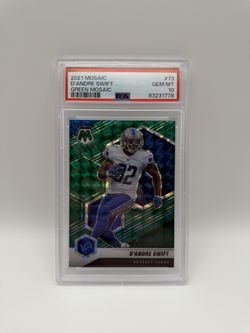 2021 Mosaic De'andre Swift GREEN Variation PSA GEM MT 10
