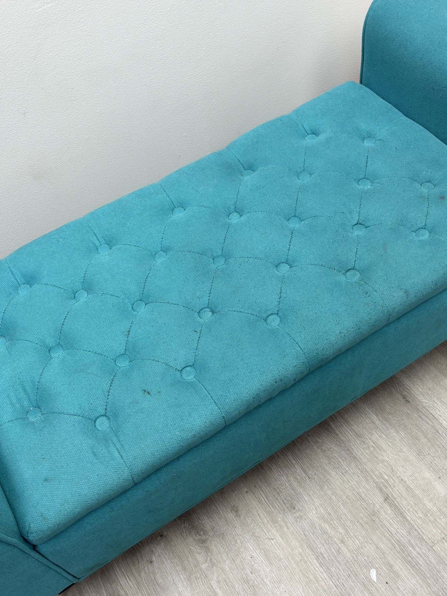 Teal Ottoman