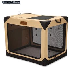 Dog crate - 4 door foldable collapsible dog crate