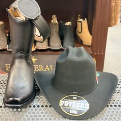 Bota Con Texana Y Cinto 