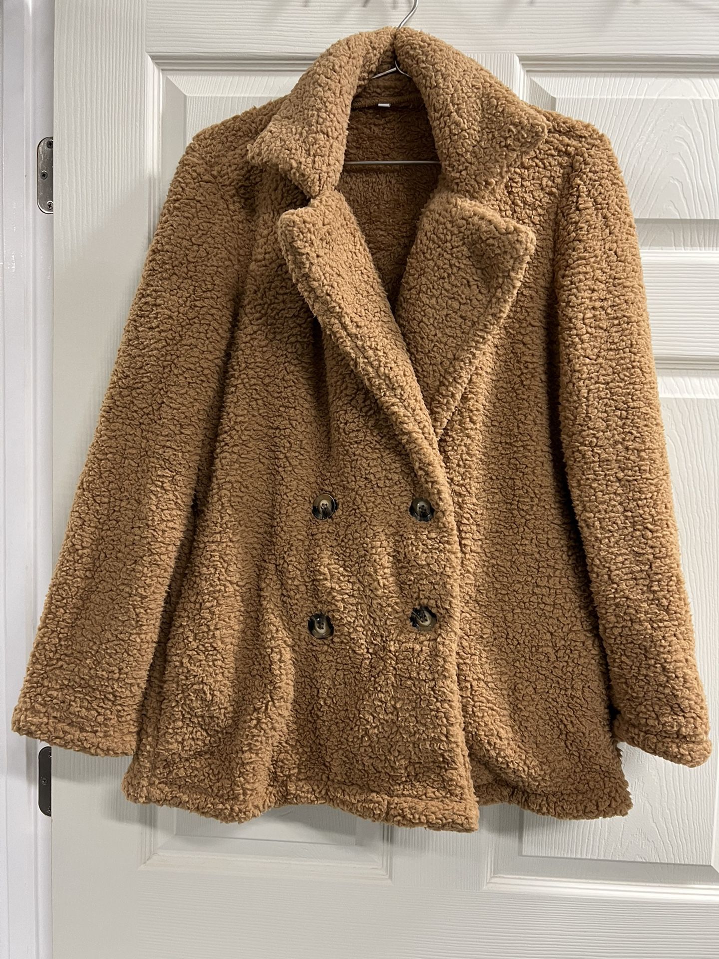 Women’s Light Brown Fleece Jacket - Size Medium - NWOT