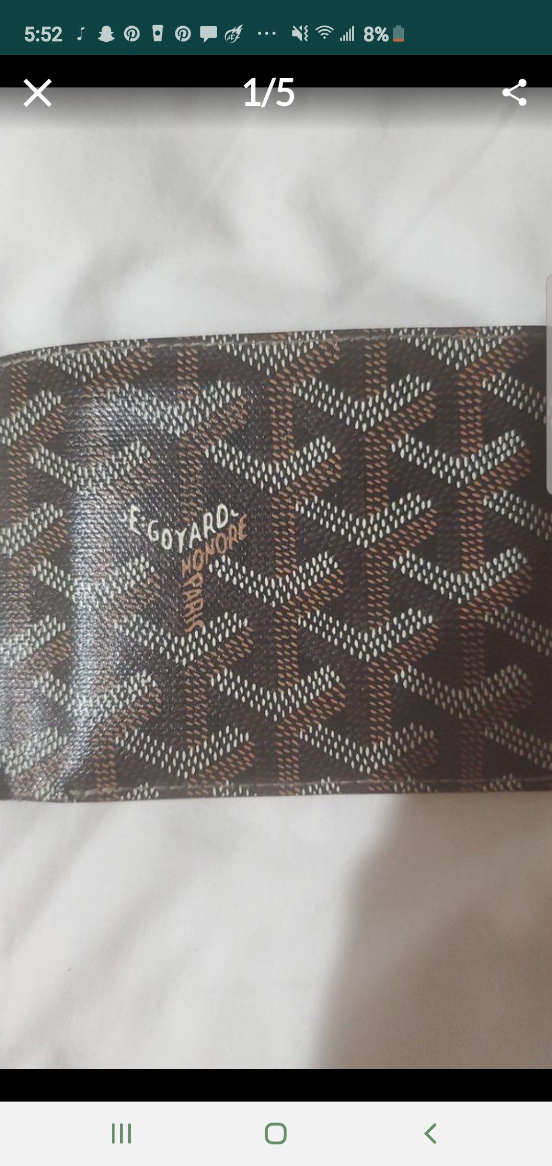 Maison Goyard Wallet made in France real leather