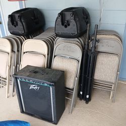Chairs,amplifier,speaker With Stand 