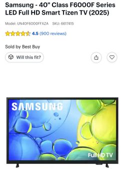 Samsung - 40” Class F6000F Series LED Full HD Smart Tizen Tv 2025
