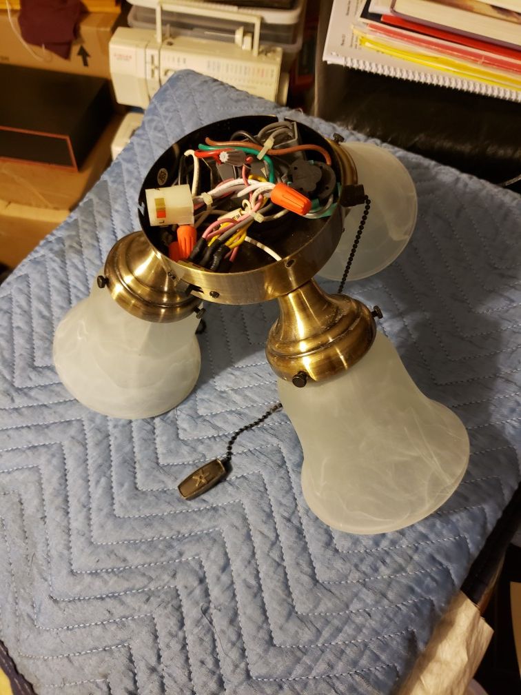 Fan Three Light Fixture