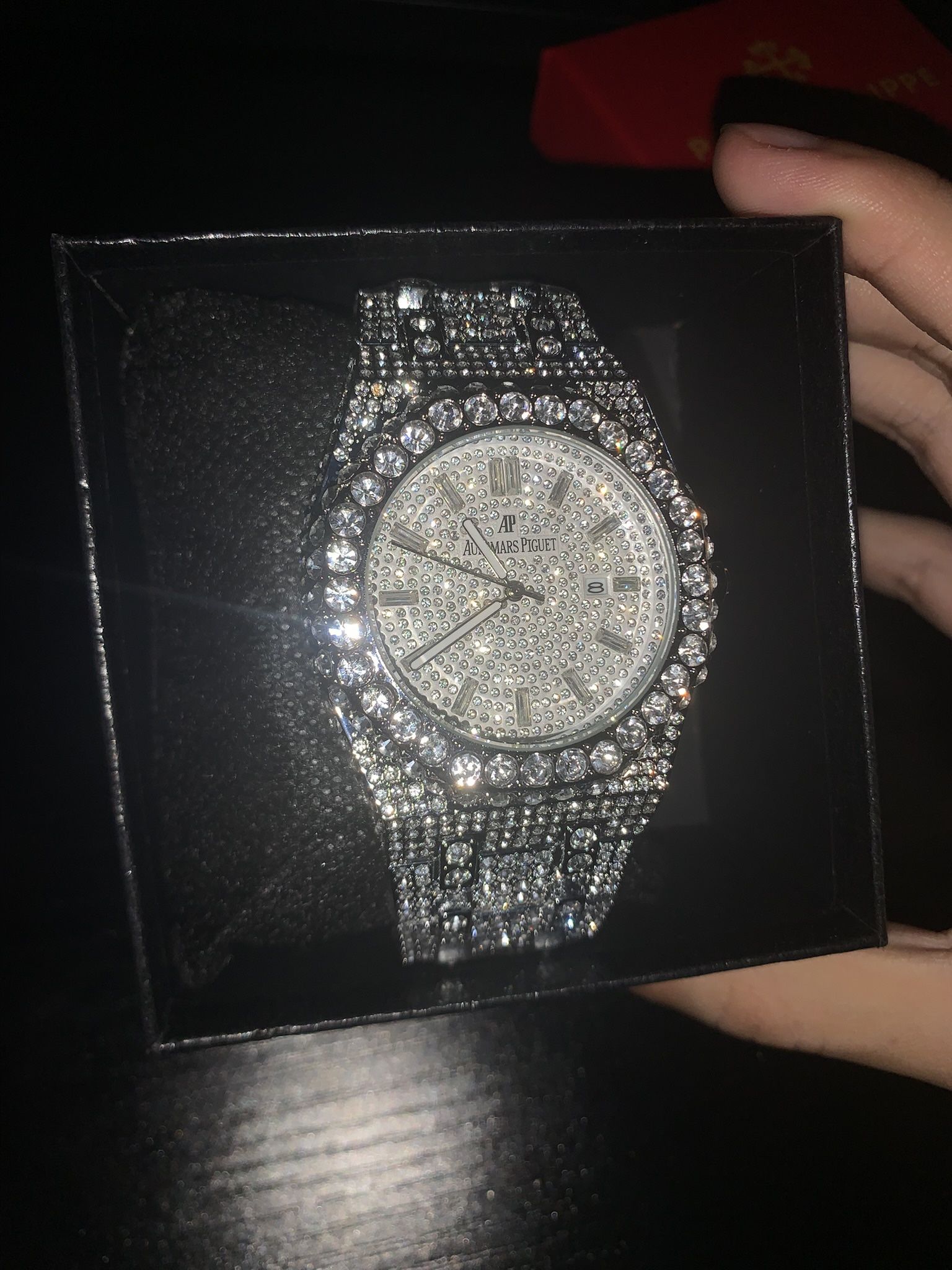 Silver AP moissanite Watch