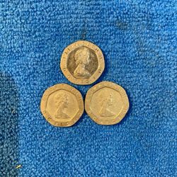 2 -1982/1-1983  Rare 20 Peniques Del Reino Unido  Vintage 