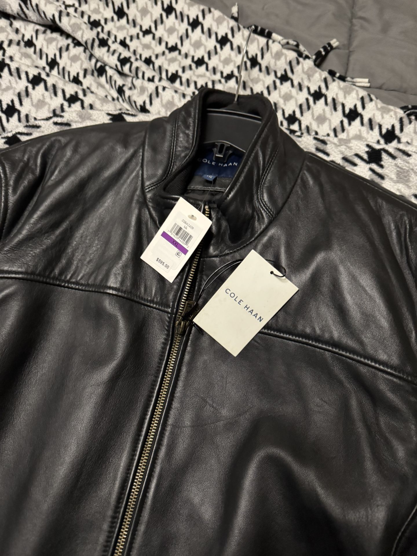 Black Leather Jacket Size XXL.