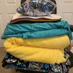 Mega Bundle of Assorted Fabrics, Felt, Sewing Supplies Materials Crafting Blankets