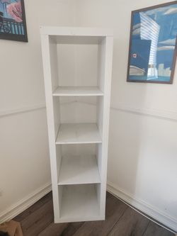 White Bookshelf 5-Shelf Unit