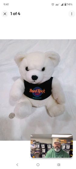 Hard Rock Cafe Plush Bear Honolulu Rare Black Shirt. Perfect 👀