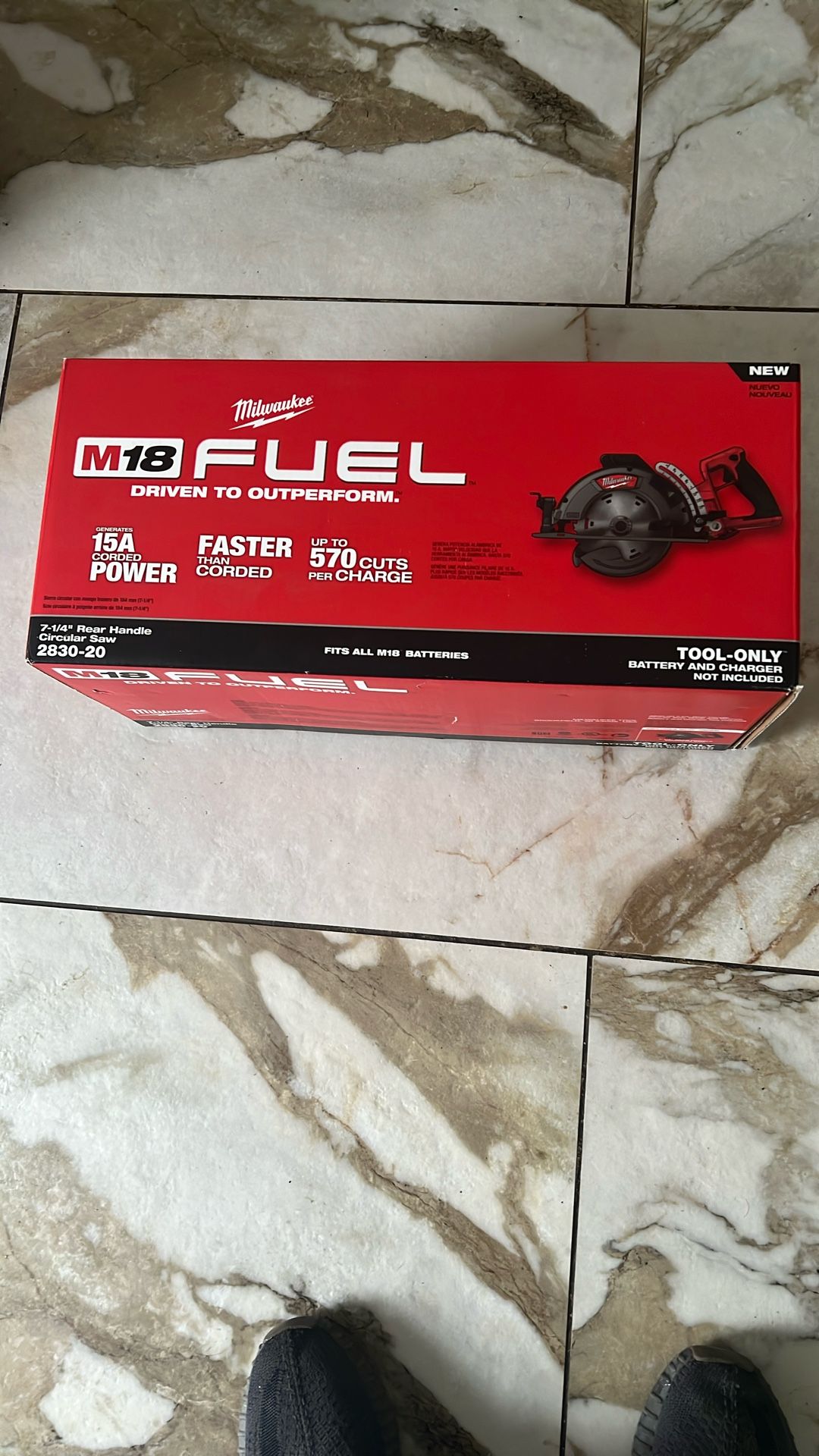 Milwaukee 7. 1/4 Rear Handle Circular Saw Model 2830-20 Tool Only 