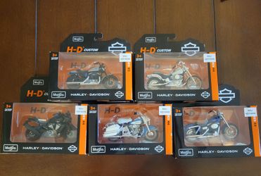 Maisto Harley-Davidson Die-Cast Motorcycle Models Set of 5