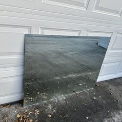 36 in. W x 48 in. H Rectangular Frameless Beveled Edge Wall Bathroom Vanity Mirror in Silver