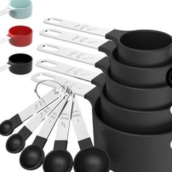 MEASURING  CUPS AND SPOONS (COLOR BLACK) 
