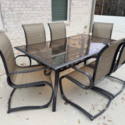 Hampton Bay Patio Table Set With 6 Chairs