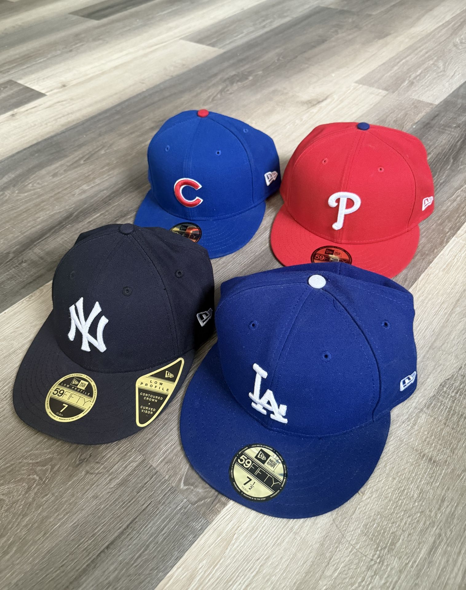 New Era 59FIFTY MLB Fitted Hats Size 1/2 Yankees, Dodgers