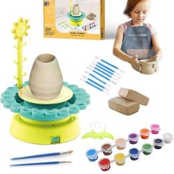 Kids Age 8 and Up, Air Dry Sculpting Clay and Craft Paint kit for Kids, Educational Toy Pottery Studio USB Charger,