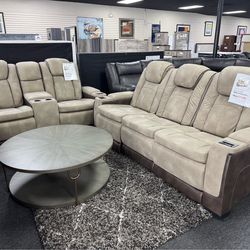 Power Recliner Sofa & Loveseat. 🚚WE DELIVER🚚